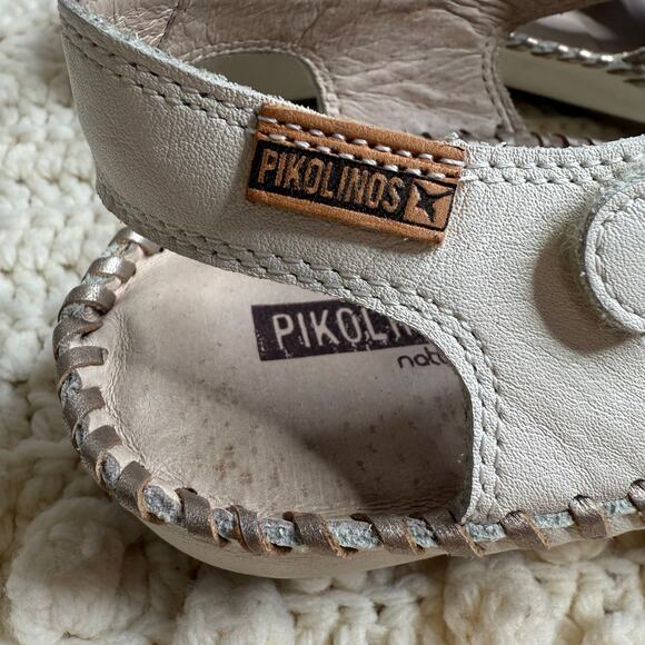 NEW PIKOLINOS Women's 38 Puerto Vallarta Leather Woven Strappy Sandal Shoes - Picture 6 of 10